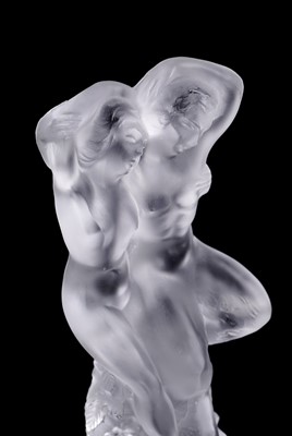 Lot 55 - A Lalique figure; and a Lalique ring tree