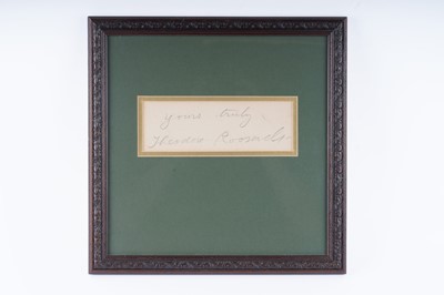 Lot 229 - Theodore Roosevelt autographed signature