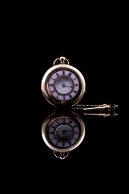 Lot 228 - A late Victorian lady's 18ct rose gold half hunter fob watch