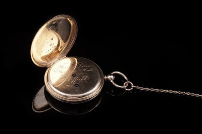 Lot 228 - A late Victorian lady's 18ct rose gold half hunter fob watch