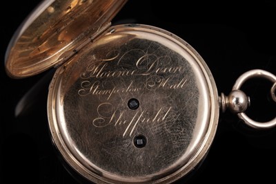 Lot 228 - A late Victorian lady's 18ct rose gold half hunter fob watch