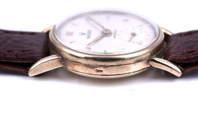 Lot 402 - Rolex Precision: a 9ct yellow gold cased lady's manual wind cocktail watch