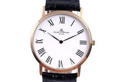 Lot 421 - Baume & Mercier: an 18ct yellow gold cased quartz wristwatch