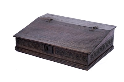 Lot 515 - A 17th Century chip carved oak bible box