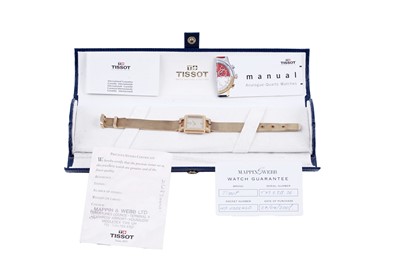 Lot 423 - Tissot Orinda: an 18ct yellow gold lady's dress watch