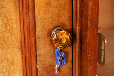 Lot 46 - A Victorian burr walnut breakfront triple wardrobe