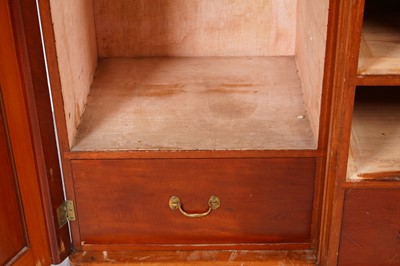 Lot 46 - A Victorian burr walnut breakfront triple wardrobe