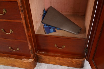 Lot 46 - A Victorian burr walnut breakfront triple wardrobe