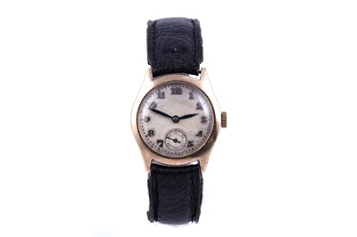 Lot 164 - A 1930s 9ct gold cased wristwatch