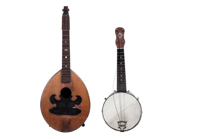 Lot 307 - A John Grey banjolele; and an eight-string lute