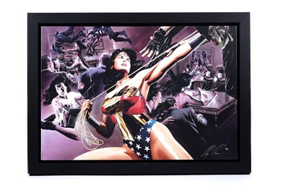 Lot 1 - DC Comics limited print Wonder Woman, signed by Alex Ross