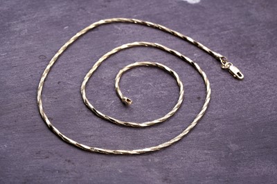 Lot 22 - A 9ct gold fancy-link necklace