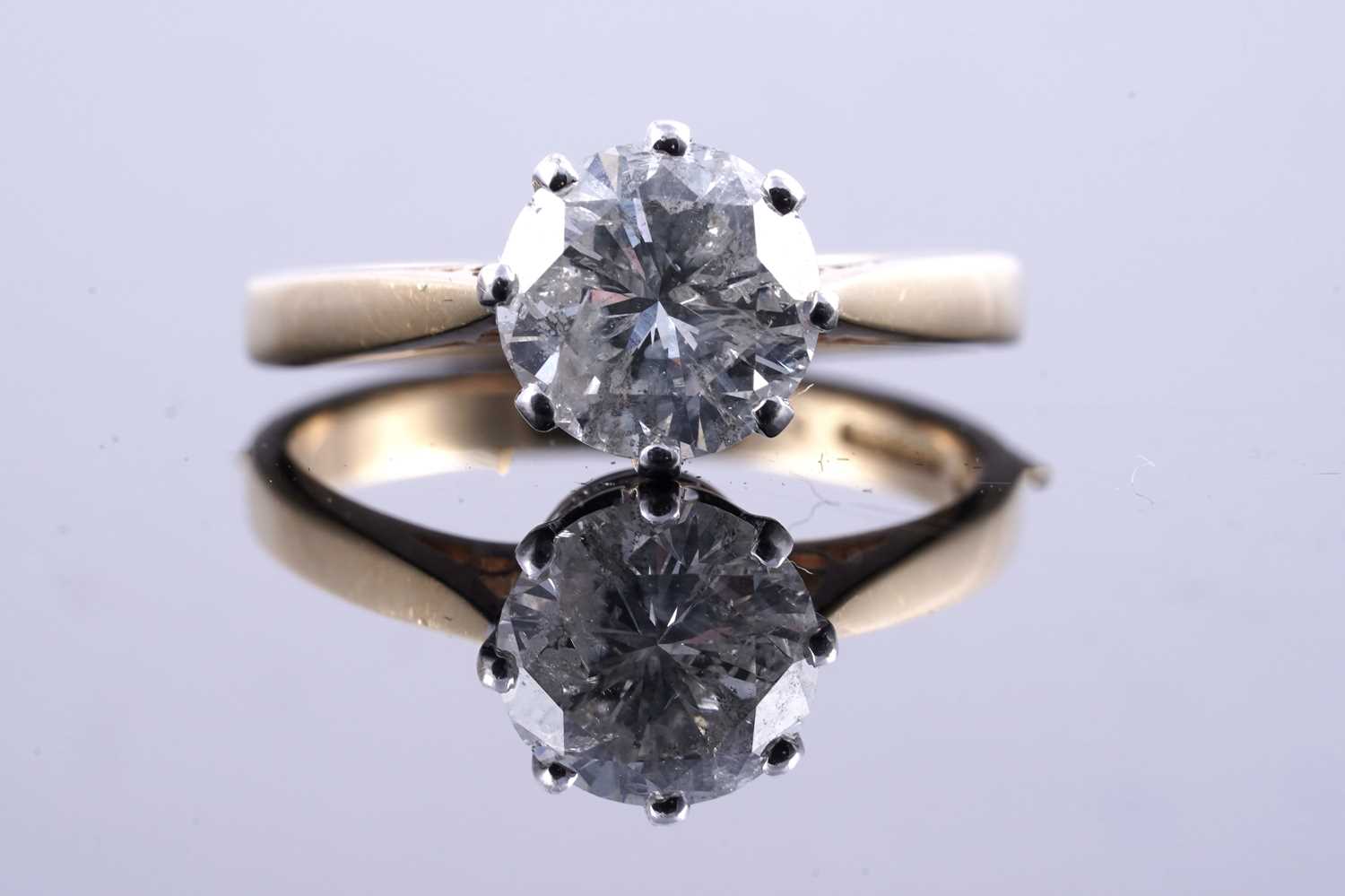 Lot 46 - A single stone 1.56 carats diamond ring