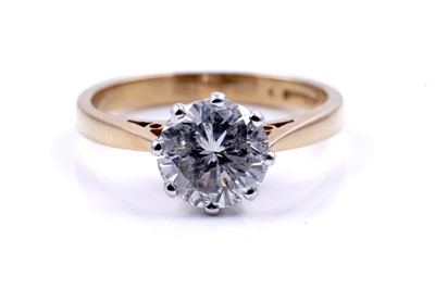 Lot 46 - A single stone 1.56 carats diamond ring