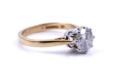 Lot 46 - A single stone 1.56 carats diamond ring