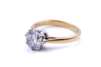 Lot 46 - A single stone 1.56 carats diamond ring