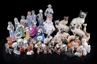 Lot 193 - A selection of Beswick, Royal Doulton, Lladro and Nao figures
