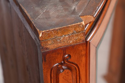 Lot 96 - A 19th-century style French fruitwood floor-standing corner cabinet