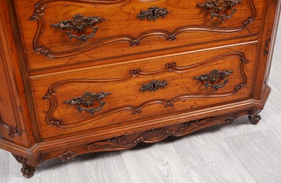 Lot 96 - A 19th-century style French fruitwood floor-standing corner cabinet