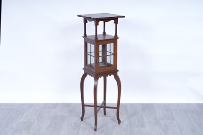 Lot 33 - A Victorian-style mahogany display cabinet