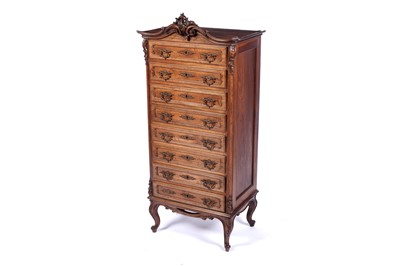 Lot 618 - A late 19th Century continental walnut music cabinet