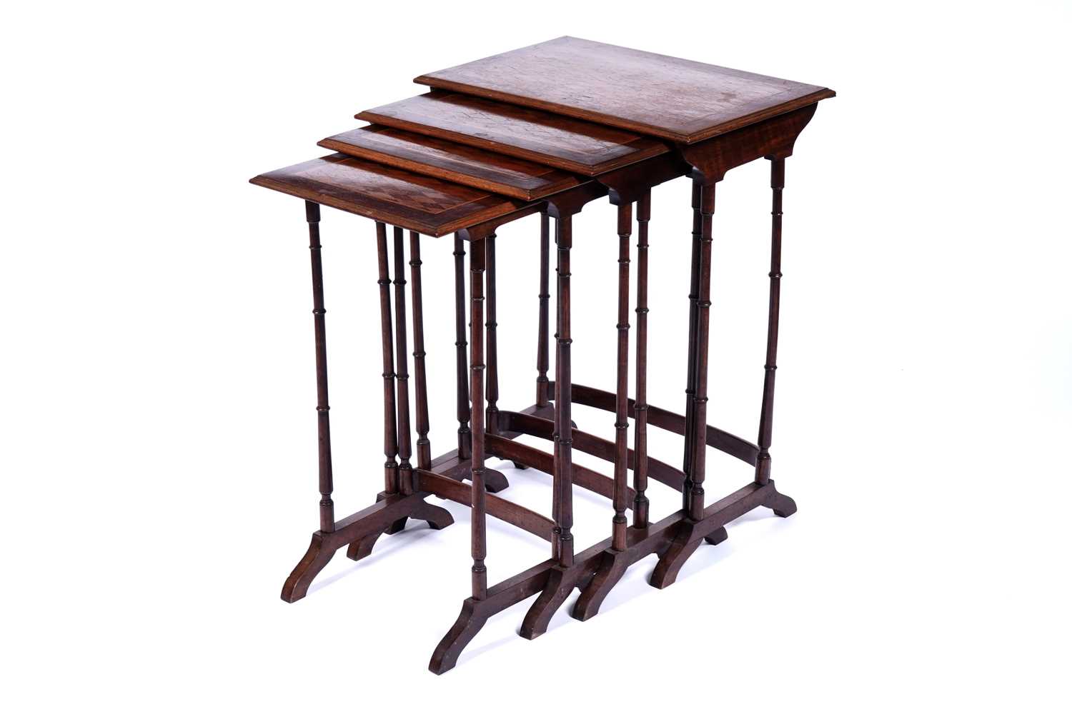 Lot 25 - A late 19th Century continental quartetto nest of tables