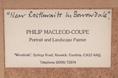 Lot 172 - Phillip Macleod-Coupe - Near Rosthwaite in Borrowdale | watercolour