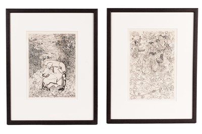 Lot 441 - Anthony Gross - Two plates from Sixe Idyllia of Theocritus, 1971 | etchings