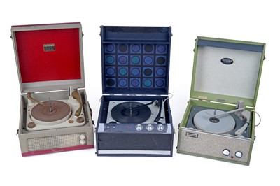 Lot 353 - Three mid-20th Century Dansette record players