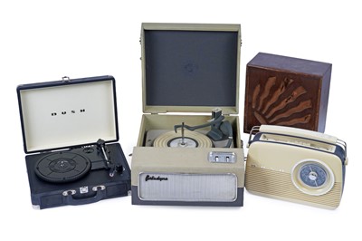 Lot 354 - A mid-20th Century Portadyne ‘Monarch’ record player; and other items