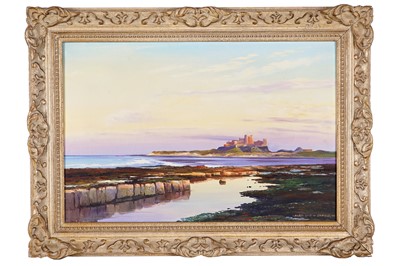 Lot 14 - Alan Bengall Charlton - Bamburgh Castle | oil
