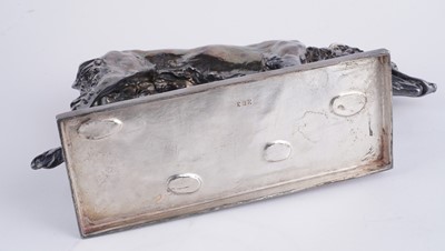 Lot 226 - A pair WMF Silvered bronze Borzoi