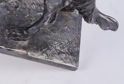 Lot 226 - A pair WMF Silvered bronze Borzoi