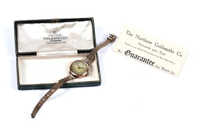 Lot 179 - A 1930's lady's 9ct rose gold cased wristwatch