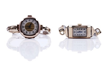 Lot 180 - A lady's inter-War 9ct gold Wittnauer Watch Company wristwatch, and a 9ct gold Admirality watch