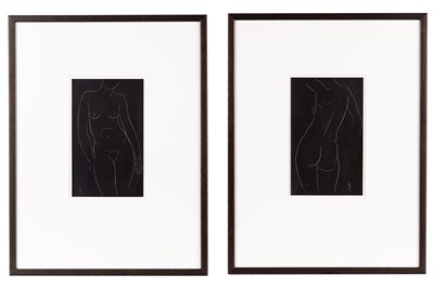 Lot 251 - Eric Gill - Two plates from Twenty-Five Nudes | wood engraving