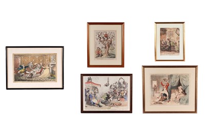 Lot 439 - James Gillray - Company Shocked at a Lady; and five other associated | engraving
