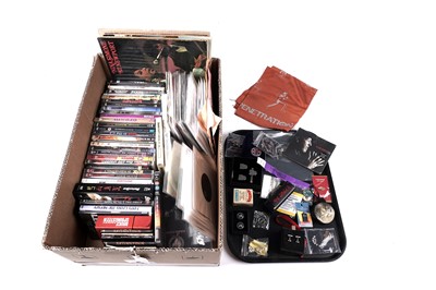 Lot 322 - A collection of Rock ephemera, cd's and records