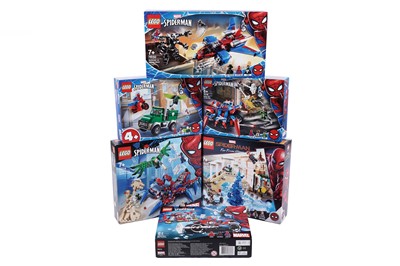 Lot 501 - Lego Marvel Spiderman sets