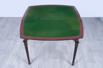 Lot 4 - A 19th Century-style fiddleback-mahogany and mahogany games table