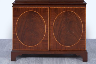 Lot 5 - Bevan Funnell: a Georgian style inlaid mahogany and satinwood banded bookcase