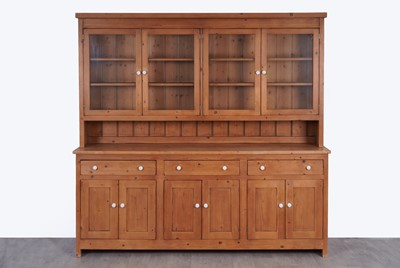 Lot 6 - A late 20th Century pine kitchen cabinet