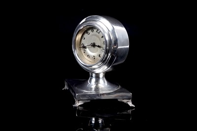 Lot 232 - A 1920s Art Deco silver desk clock