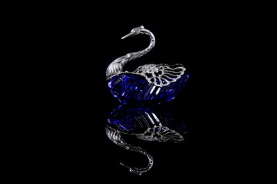 Lot 230 - A Victorian style silver mounted swan potpourri