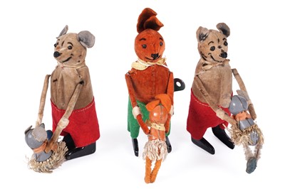 Lot 583 - Three clockwork Schuco dancing figures