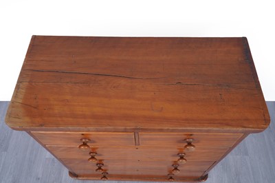 Lot 55 - A Victorian birchwood chest of drawers