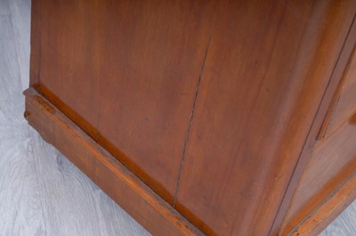 Lot 55 - A Victorian birchwood chest of drawers