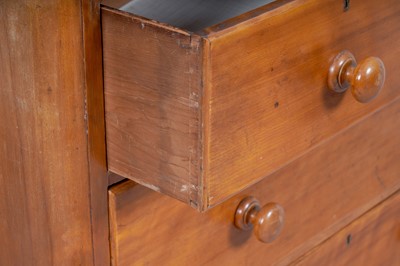 Lot 55 - A Victorian birchwood chest of drawers