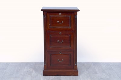 Lot 31 - A mahogany filing cabinet