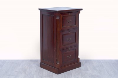 Lot 31 - A mahogany filing cabinet